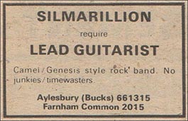 Ad: Melody Maker - 14.07.1979 - Thanks to Barry Considine
